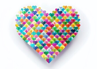 Modern Heart Pattern, White Background, Love Design, Valentine's Day, Romantic Texture