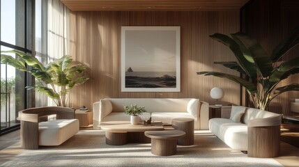 Modern Living Room with Natural Light and Stylish Furniture Design