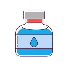 ink bottle vector icon, ink bottle vector illustration - simple illustration of ink bottle, perfect for logos ink bottle 