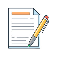 pen and paper vector icon, pen and paper vector illustration - simple illustration of pen and paper, perfect for logos pen and paper 