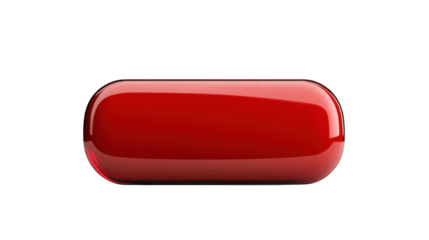 Shiny red call-to-action button transparent background