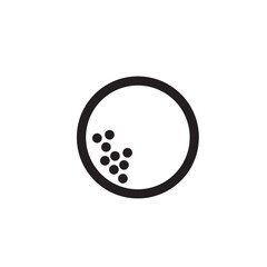Golf ball icon for sports or recreation