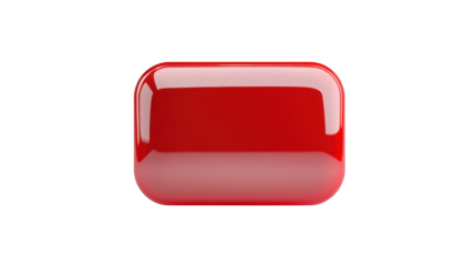 Shiny red call-to-action button transparent background