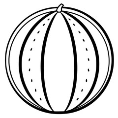 Artistic watermelon Line Design