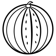 Artistic watermelon Line Design