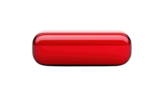 Shiny red call-to-action button transparent background