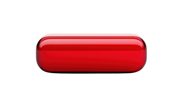 Shiny red call-to-action button transparent background
