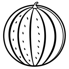 Artistic watermelon Line Design