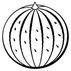 Artistic watermelon Line Design
