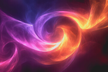 Fototapeta premium An abstract artistic piece with swirling patterns and neon colors represents the forex market energy