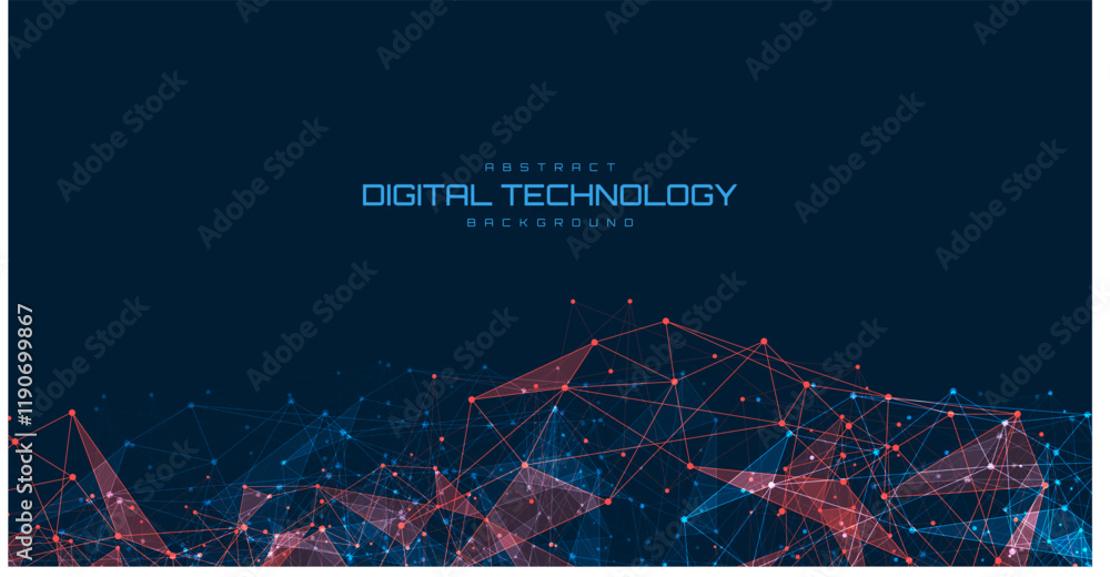 Poster geometric connected background. connecting dots and lines. global network connection. banner templat