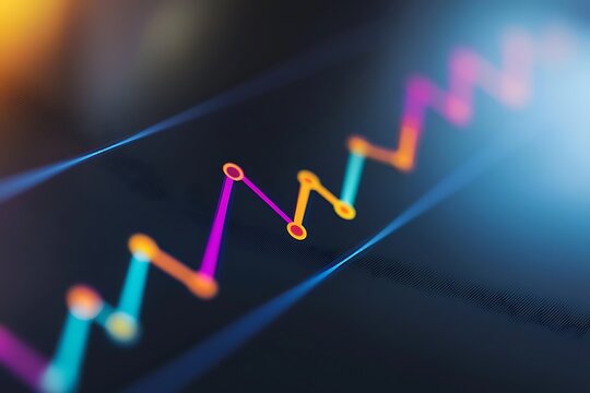 Colorful line graph showing steady wealth growth.