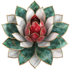 Elegant marble lotus flower design artistic home decor contemporary style indoor environment aesthetic viewpoint