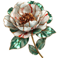 Exquisite flower sculpture art gallery decorative art elegant setting close-up beauty and craftsmanship