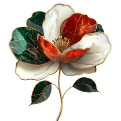 Elegant marble flower artwork contemporary design home decor artistic environment colorful viewpoint