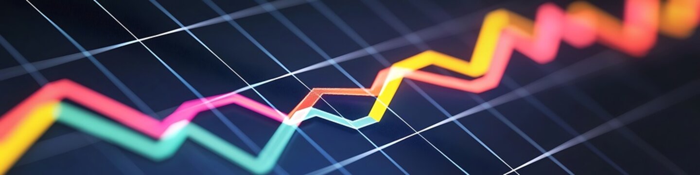Colorful line graphs symbolizing financial growth opportunities