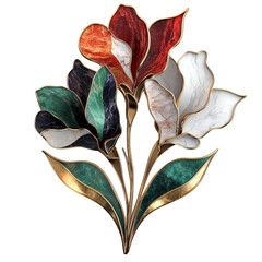 Elegant decorative floral design modern art home decor vibrant colors abstract composition