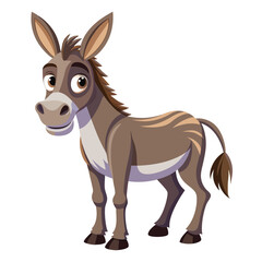 donkey cartoon isolated on white