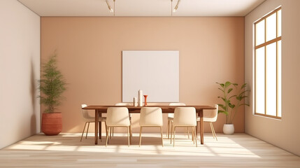 Outstanding background Modern interior design of apartment dining room