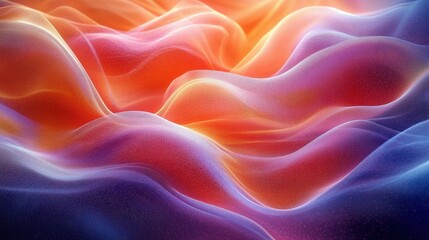 Obraz premium A Stunning Visualization of Colorful Fluid Dynamics in Abstract Waves with Soft Gradients and Ethereal Glow