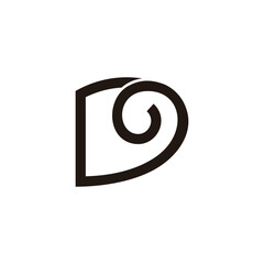 letter d sheep head abstract logo vector