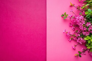 Fototapeta premium Dual Pink Background Banner Design: Elegant Documentary Photography Style