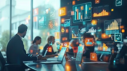 Obraz premium Collaborative Digital Marketing Strategy