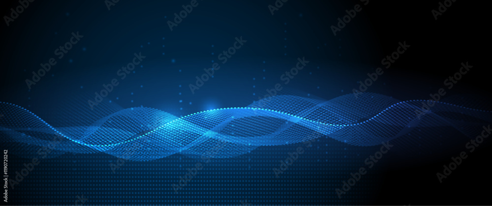 Poster big data futuristic, hi tech technology & light line design. vector datum digital background. illust