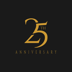 25th logo design, 25th anniversary logo design, vector, symbol, icon
