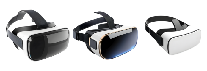 Virtual Reality Headset isolated on transparent background, cut out