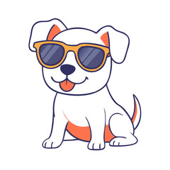 dog wearing sunglasses vector icon, dog wearing sunglasses vector illustration - simple illustration of dog wearing sunglasses, perfect for logos dog wearing sunglasses 