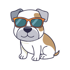 dog wearing sunglasses vector icon, dog wearing sunglasses vector illustration - simple illustration of dog wearing sunglasses, perfect for logos dog wearing sunglasses 