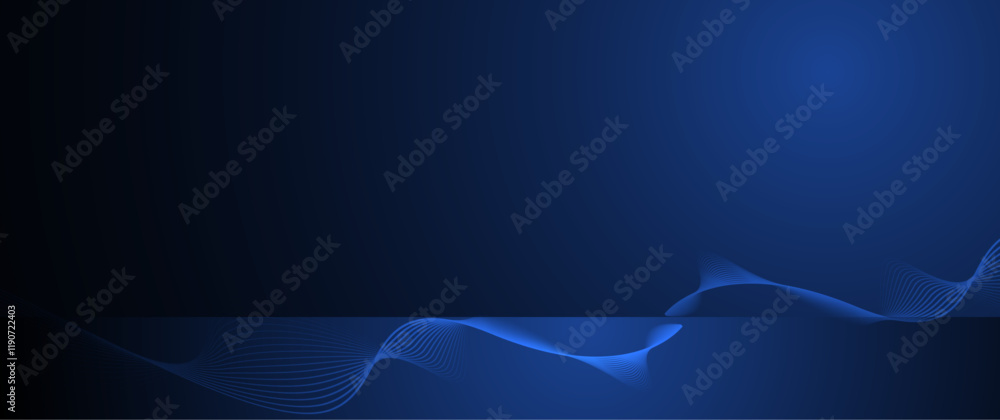 Poster vector abstract dynamic, wave particle and dot. illustration technology background with dynamic mesh