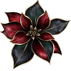 Vibrant poinsettia flower design digital art colorful presentation creative environment artistic perspective