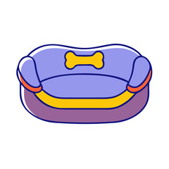 dog bed vector icon, dog bed vector illustration - simple illustration of dog bed, perfect for logos dog bed 