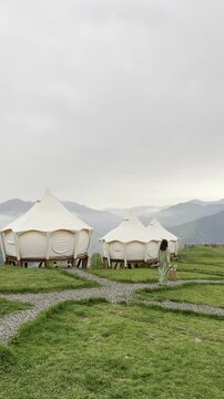 camping in the mountains