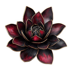 Elegant black and red lotus flower art contemporary home decor still life artistic design indoor aesthetics