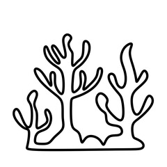 Coral reefs vector icon