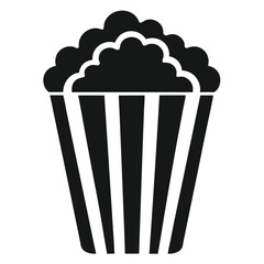 Popcorn icon vector, popcorn box symbol, vector illustration