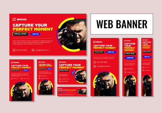Photography Promotional Web Banner Template Set