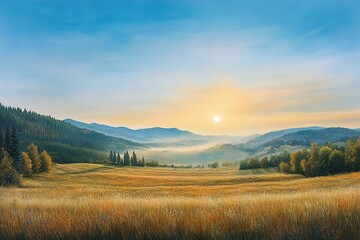 Golden Sunrise Paints Carpathian Peaks: Majestic Mountain Panorama, Breathtaking Dawn, Serene Landscape Photography sky 