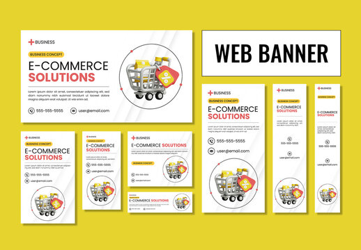 Ecommerce Solutions Web Banner Templates