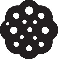 Cookie silhouette vector art illustration. Cookie vector icon.