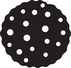 Cookie silhouette vector art illustration. Cookie vector icon.
