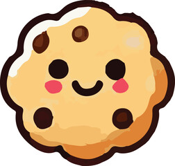 Cookie silhouette vector art illustration. Cookie vector icon.