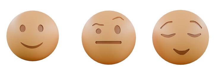 emojis isolated on white