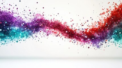 Abstract Colorful Glitter Wave Background with Dynamic Movement and Vibrant Energy