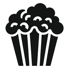 Popcorn icon vector, popcorn box symbol, vector illustration