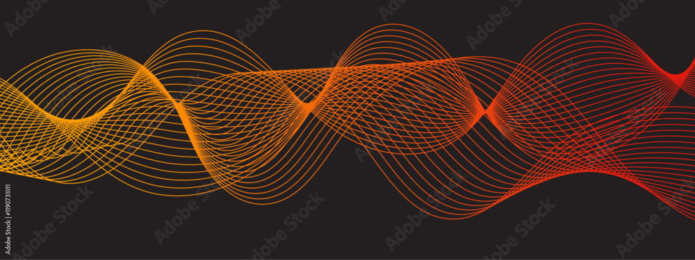 Poster Abstract colorful gradient stripes with soft and elegant waves. Wave Element design for graphic design decoration or backdrop design. light waves with Dynamic shapes composition with lines.