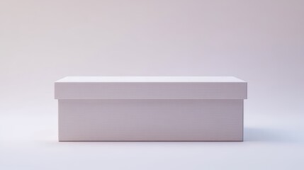 Elegant Blank White Gift Box Mockup - Minimalism